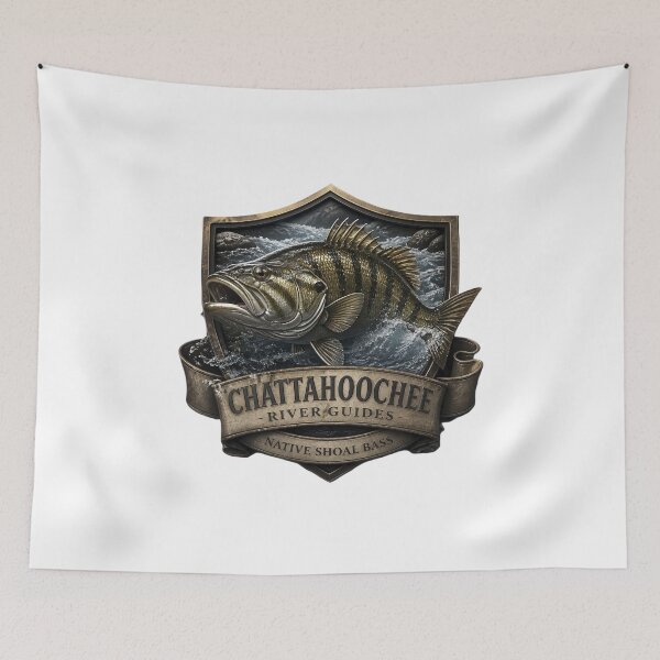 Item preview, Vintage Chattahoochee River Native Shoal Bass Graphic designed and sold by NobleCast .