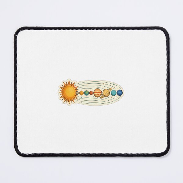 Item preview, Retro Solar System Planets Chart - Educational Astronomy Art designed and sold by LearnFunStore.