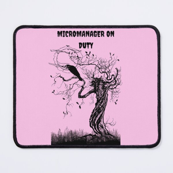 Item preview, Micromanager On Duty Sarcastic Office Humor Goth Crow Moon designed and sold by DontCareClub.
