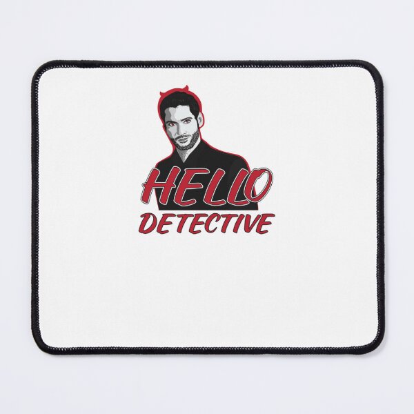 Item preview, Lucifer Morningstar Hello Detective Design For White Background   designed and sold by propnandracini.