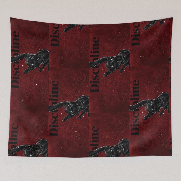 Item preview, Discipline - Black Panther Red Velvet Glitter Motivational Art designed and sold by Ladybug223.