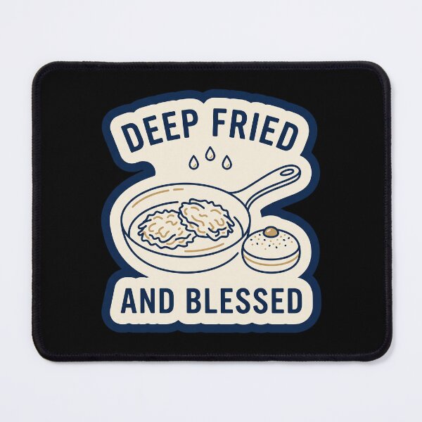 Item preview, Hanukkah Food Humor — Deep Fried and Blessed designed and sold by TheCalmEdit.