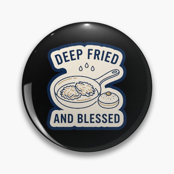 Item preview, Hanukkah Food Humor — Deep Fried and Blessed designed and sold by TheCalmEdit.