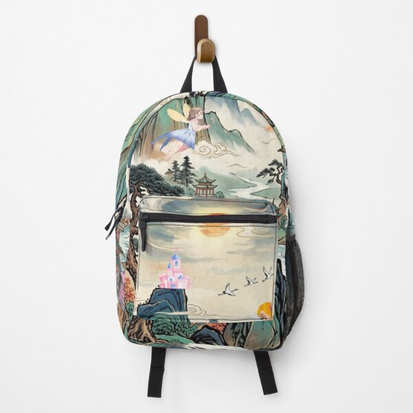 Item preview, Fantasy Chinese Landscape with Little Fairy and Waterfall designed and sold by bakosshops.