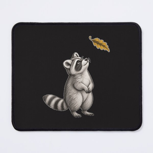 Item preview, Cute Raccoon Autumn Leaf Vintage Etching Nature Lover designed and sold by kiralynstration.