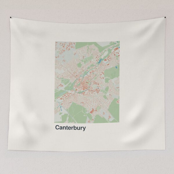 Item preview, Canterbury Minimalistic Map Art designed and sold by MapsNerd.