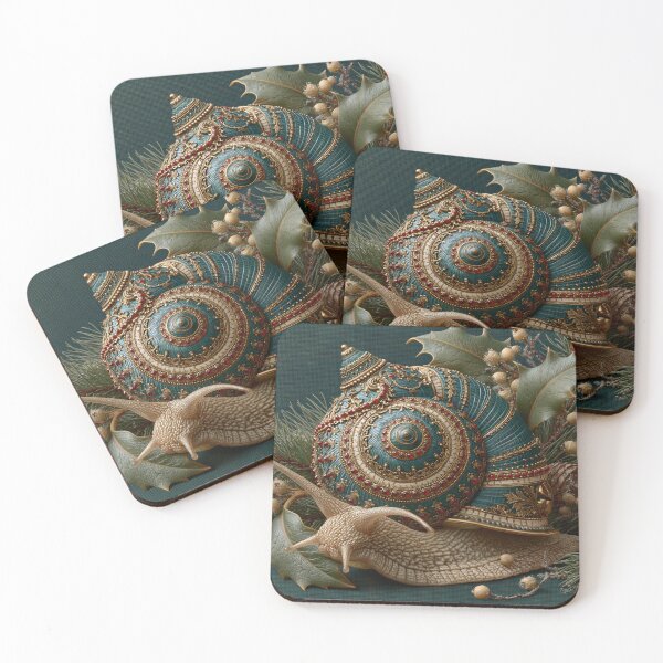 Item preview, Victorian Christmas Snail with Jeweled Teal Shell designed and sold by Hoity-Toity.