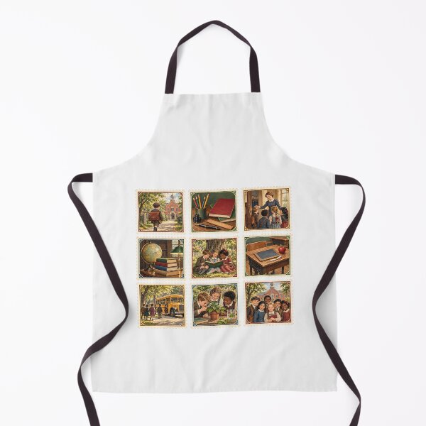 Item preview, Vintage Back to School Stamps designed and sold by naragonkanok.