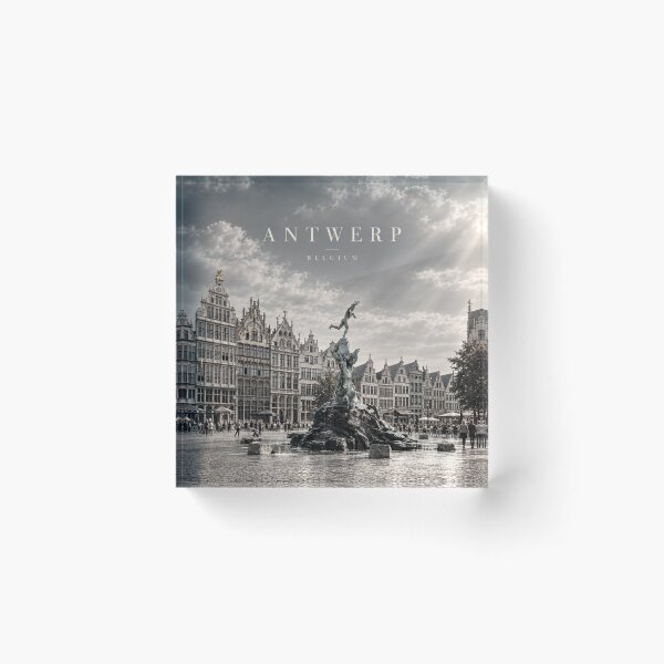 Item preview, Antwerp Cinematic Monochrome City Artwork designed and sold by MichaeIRellov.