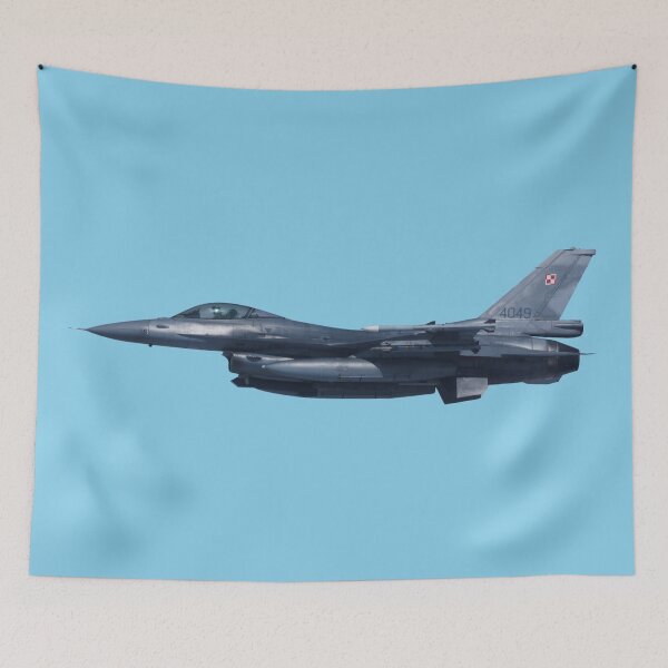 Item preview, F-16 Fighting Falcon Polish Air Force Profile Vector Art designed and sold by AfterburnerLab.
