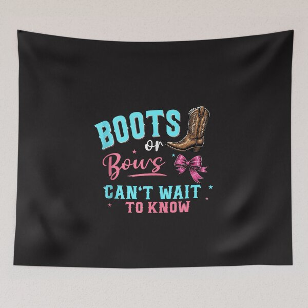 Item preview, Boots or Bows Can't Wait to Know Western Gender Reveal Party designed and sold by kiralynstration.