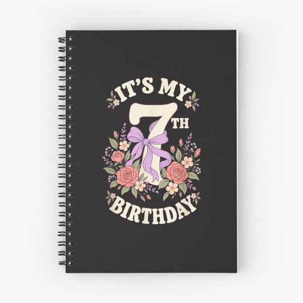Item preview, It's My 7TH Birthday Floral Roses Girls 7 Year Old Party designed and sold by kiralynstration.