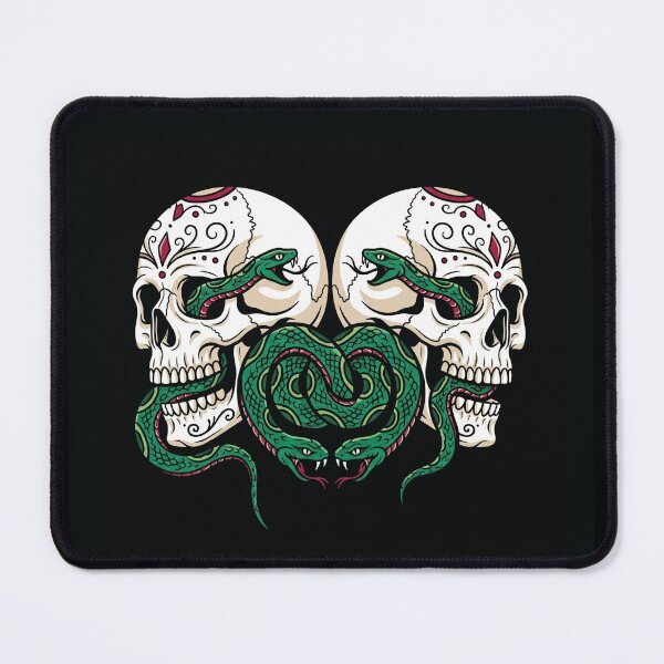 Item preview, Skull Couple Snakes Heart Gothic Tattoo Art designed and sold by digizonebydas.