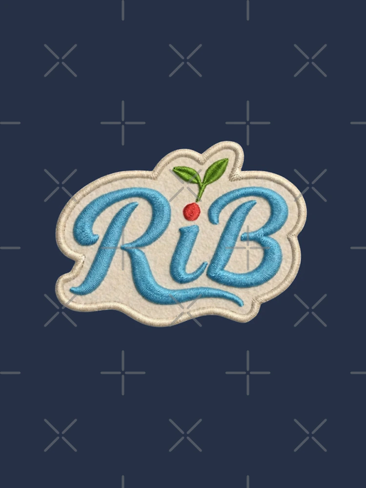 Thumbnail 4 of 4, iPhone Case, Retro Ocean Blue Botanical RiB Script Patch designed and sold by Rib-Brand.