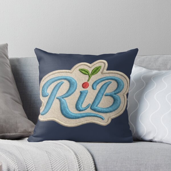 Item preview, Retro Ocean Blue Botanical RiB Script Patch designed and sold by Rib-Brand.