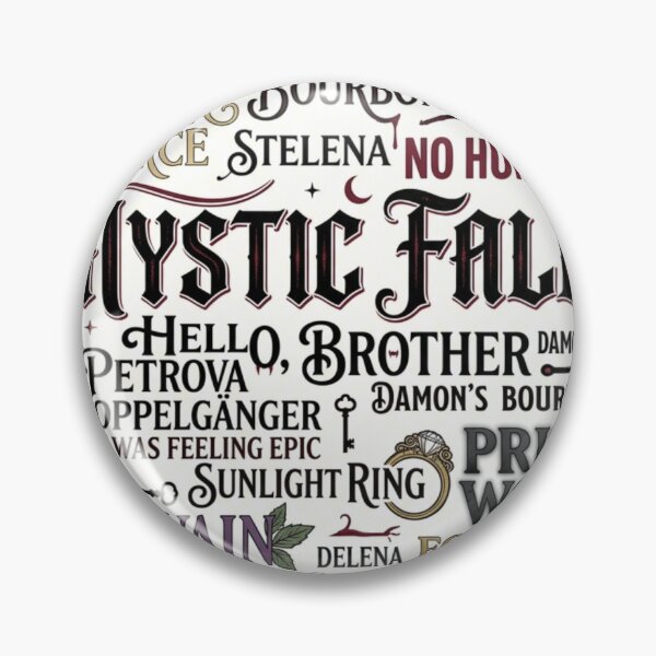 Item preview, Mystic Falls Vampire Insider Quotes Gothic Fandom Sticker Collage designed and sold by Fandom Universe.