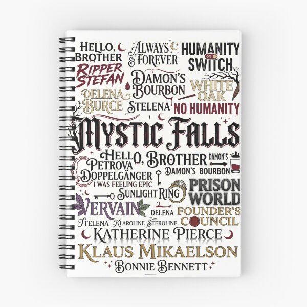 Artikelvorschau, Mystic Falls Vampire Insider Zitate Gothic Fandom Sticker Collage entworfen und verkauft von Fandom Universe.