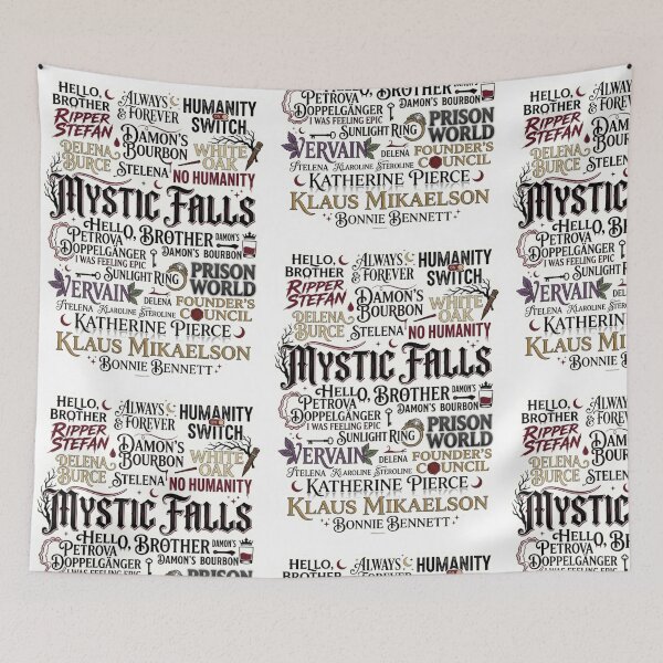 Artikelvorschau, Mystic Falls Vampire Insider Zitate Gothic Fandom Sticker Collage entworfen und verkauft von Fandom Universe.