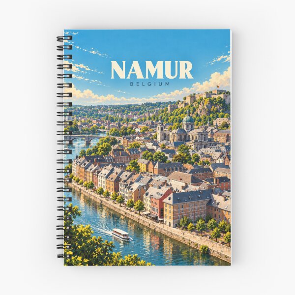 Item preview, Namur Vintage Belgian River City Art designed and sold by MichaeIRellov.