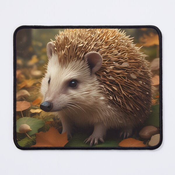 Item preview, Hedgehog in Autumn Leaves Painted Art designed and sold by ChromaLens.