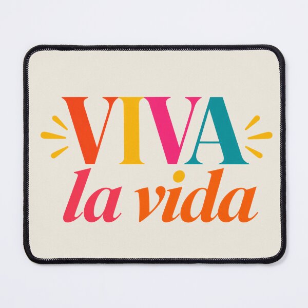 Item preview, Viva la Vida Spanish Life Quote Pink Orange Typography designed and sold by MetaModel Editions.