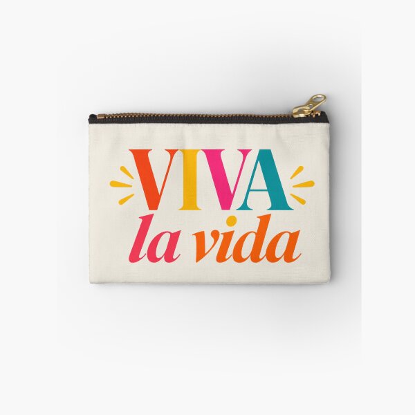 Item preview, Viva la Vida Spanish Life Quote Pink Orange Typography designed and sold by MetaModel Editions.