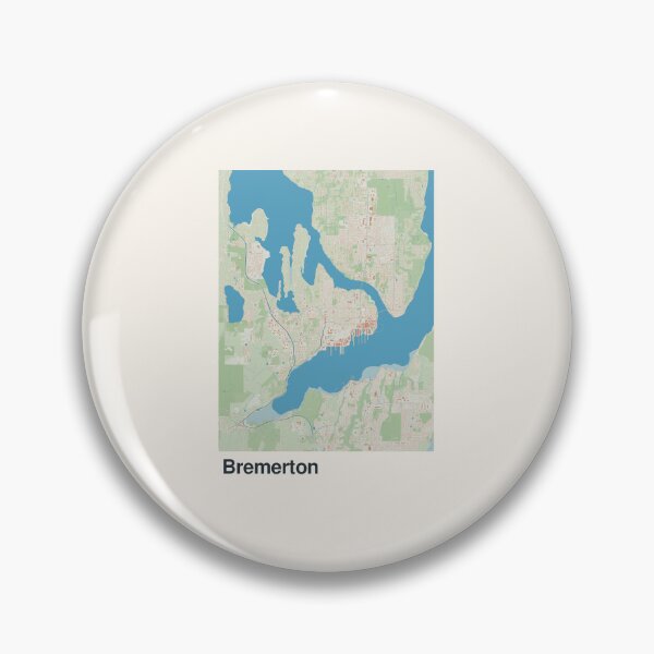 Aperçu de l'œuvre Carte minimaliste de Bremerton créée et vendue par MapsNerd.