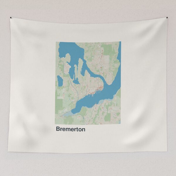Item preview, Bremerton Minimalistic Map Art designed and sold by MapsNerd.