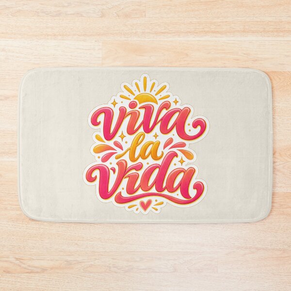 Item preview, Viva la Vida Colorful Spanish Positive Life Quote designed and sold by MetaModel Editions.
