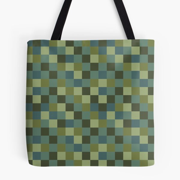 Item preview, Olive Green Checkerboard Pattern - Earthy Sage Pixel Grid Design    designed and sold by UniqueDesign751.