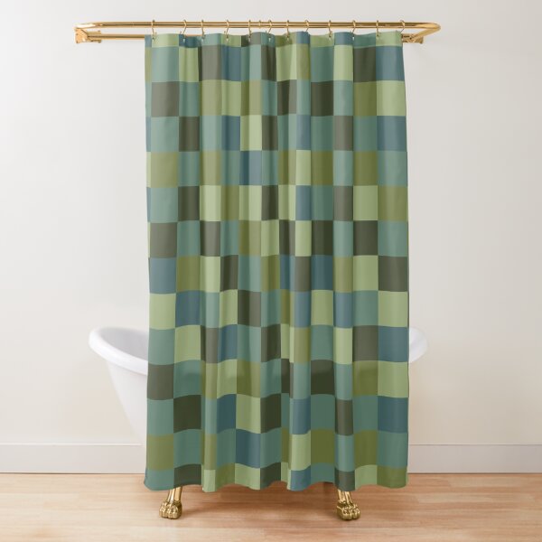 Item preview, Olive Green Checkerboard Pattern - Earthy Sage Pixel Grid Design    designed and sold by UniqueDesign751.