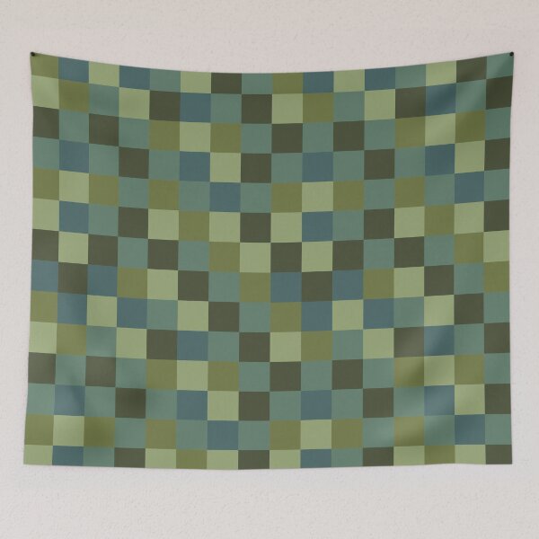 Item preview, Olive Green Checkerboard Pattern - Earthy Sage Pixel Grid Design    designed and sold by UniqueDesign751.