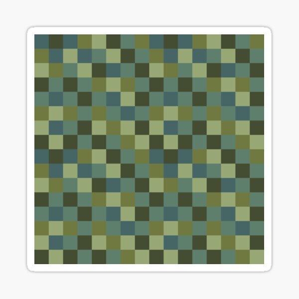 Item preview, Olive Green Checkerboard Pattern - Earthy Sage Pixel Grid Design    designed and sold by UniqueDesign751.