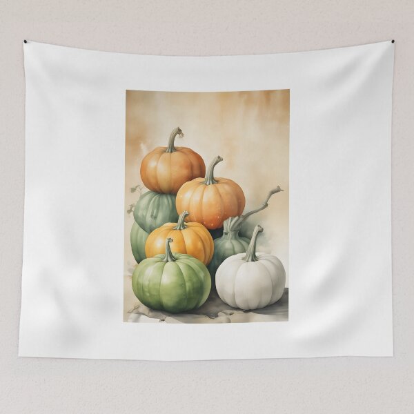 Item preview, Pumpkins and Gourds Watercolor designed and sold by ChromaLens.