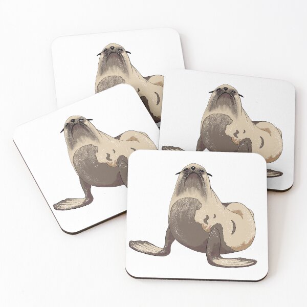 Item preview, Elephan seal looking upstairs with outstretched flippers designed and sold by A Sweet  Fragrance Art.