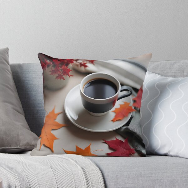Item preview, Cozy Coffee Cup with Autumn Leaves designed and sold by ChromaLens.