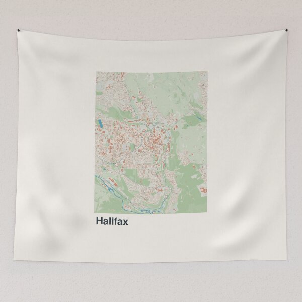 Artikelvorschau, Minimalistische Kartenkunst von Halifax entworfen und verkauft von MapsNerd.