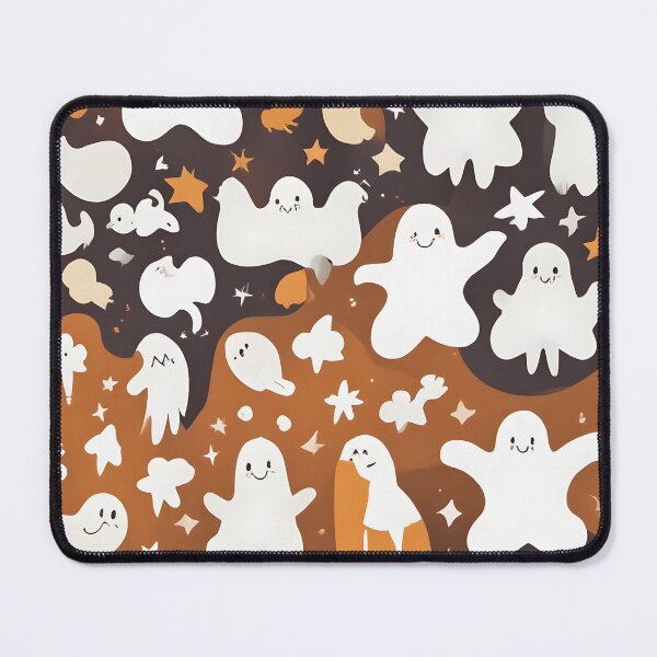 Item preview, Cute Ghosts and Pumpkins Seamless Pattern designed and sold by ChromaLens.