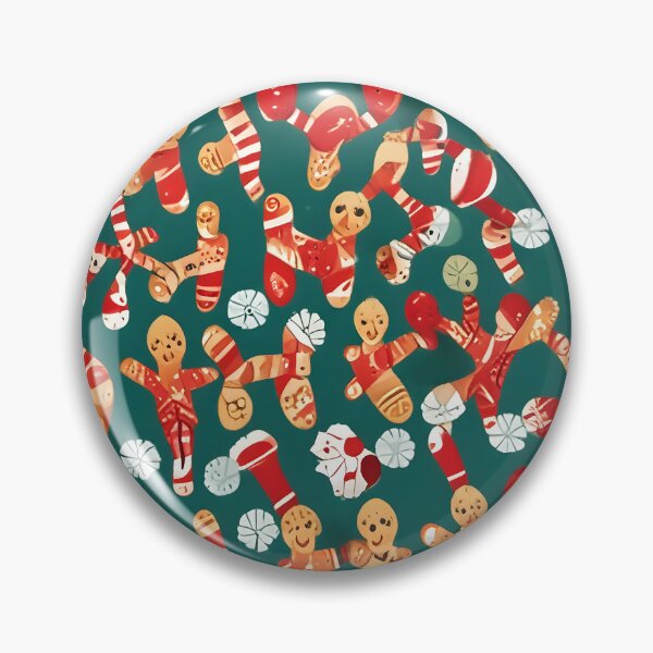 Item preview, Gingerbread Men and Candy Canes Seamless Pattern designed and sold by ChromaLens.