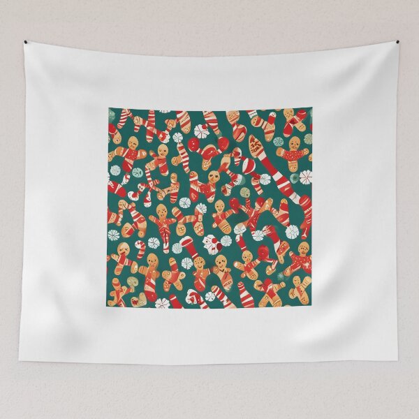 Item preview, Gingerbread Men and Candy Canes Seamless Pattern designed and sold by ChromaLens.