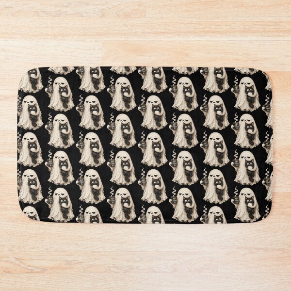 Item preview, Not Today Grumpy Ghost & Black Cat – Funny Halloween Coffee Design designed and sold by Vsajanas.