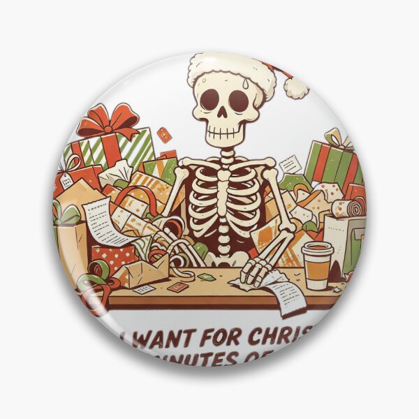 Item preview, All I Want For Christmas Is Five Minutes Of Silence Funny Skeleton Art  designed and sold by HaighsTs.