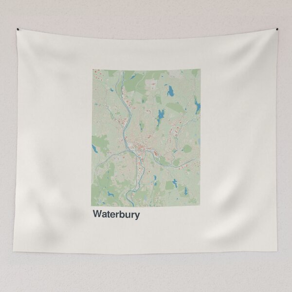 Item preview, Waterbury Minimalistic Map Art designed and sold by MapsNerd.