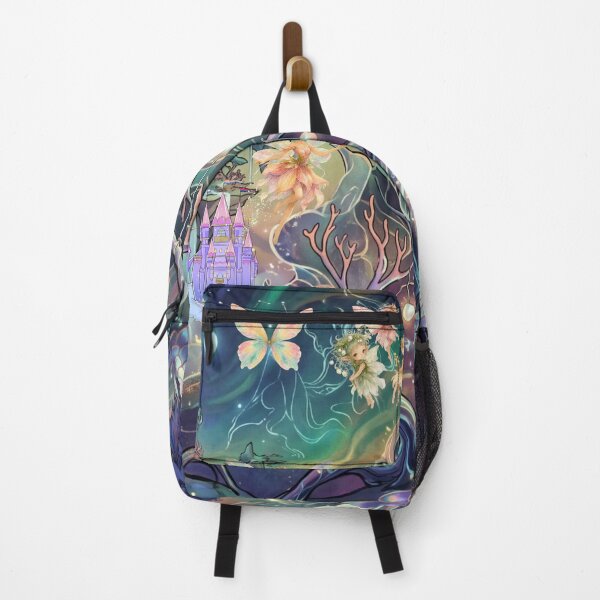 Aperçu de l'œuvre Forêt enchantée avec des fées et un vagabond mystique créée et vendue par bakosshops.