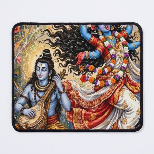 Item preview, Maa Kali Dancing With Shiv Ji Kirtan Painting designed and sold by Acharya Arts .