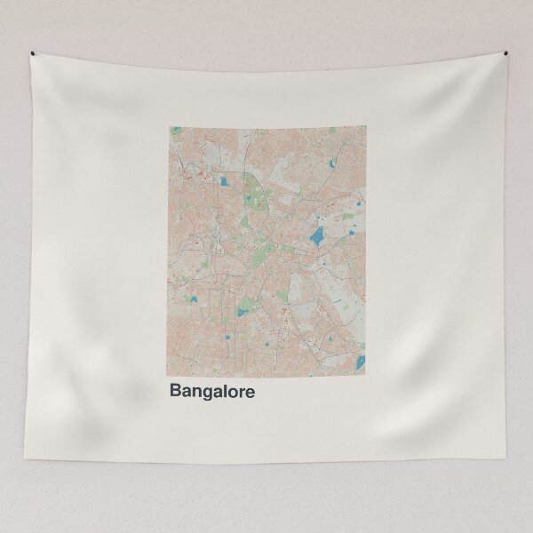 Item preview, Bengaluru Minimalistic Map Art designed and sold by MapsNerd.