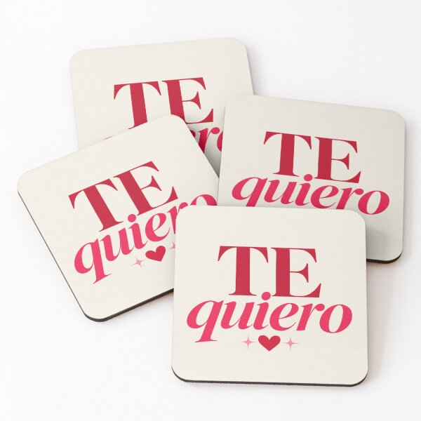 Item preview, Te Quiero Spanish Love Heart Romantic Typography designed and sold by MetaModel Editions.