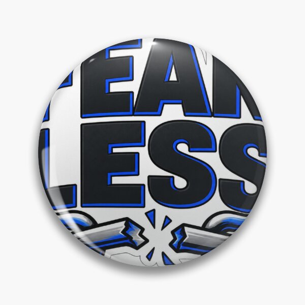 Item preview, Fearless typography sticker with broken metal chains and blue accents designed and sold by Chin2 Motion Studio.