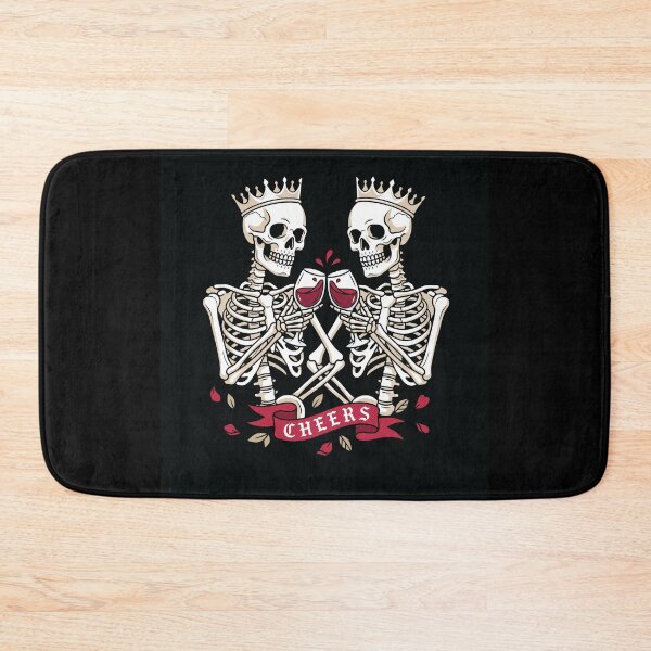 Item preview,  Skull Couple Cheers Red Wine Toast Art designed and sold by digizonebydas.