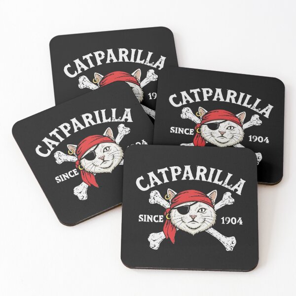Item preview, Catparilla Pirate Cat Vintage Crossbones designed and sold by Steele-Art.